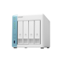 NAS QNAP 431K 4-Bay cu licenta Acronis inclusa, CPU Annapurna Labs Alpine AL-214 1.7GHz Quad Core, RAM 1GB, 2.5"/3.5" SATA 6Gbps