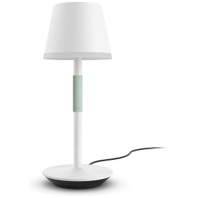 Lampa LED RGB Philips Hue Go, Bluetooth, cu acumulator, 6W, 530 lm, lumina alba si color (2000-6500K), dimabila, IP20, 35cm, Met