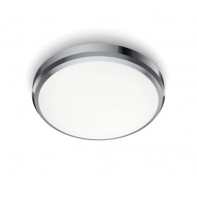 Plafoniera LED Philips Doris CL257, 6W, 640 lm, lumina neutra (4000K), IP44, 22cm, Metal/Plastic, Crom