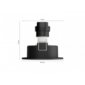 Spot LED RGB incastrat Philips Hue Centura, Bluetooth, GU10, 5.7W, 350 lm, lumina alba si color (2000-6500K), IP20, 9cm, Arginti