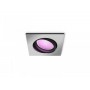 Spot LED RGB incastrat Philips Hue Centura, Bluetooth, GU10, 5.7W, 350 lm, lumina alba si color (2000-6500K), IP20, 9cm, Arginti