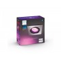 Spot LED RGB incastrat Philips Hue Centura, Bluetooth, GU10, 5.7W, 350 lm, lumina alba si color (2000-6500K), IP20, 9cm, Arginti
