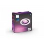Spot LED RGB incastrat Philips Hue Centura, Bluetooth, GU10, 5.7W, 350 lm, lumina alba si color (2000-6500K), IP20, 9cm, Alb