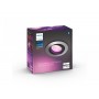 Spot LED RGB incastrat Philips Hue Centura, Bluetooth, GU10, 5.7W, 350 lm, lumina alba si color (2000-6500K), IP20, 9cm, Arginti