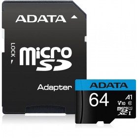 Card de Memorie Premier MicroSDXC/SDHC, 64GB, Class 10, cu adaptor