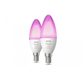 2 Becuri LED RGB inteligente Philips Hue B39, Bluetooth, E14, 4W (40W), 470 lm, lumina alba si color (2000-6500K)