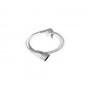 Cordon prelungitor cu fisa si priza tip CEE7/3, 3x1 alb, 2m