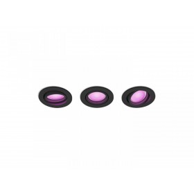 3 Spoturi LED RGB incastrate Philips Hue Centura, Bluetooth, GU10, 3x5.7W, 1050 lm, lumina alba si color (2000-6500K), IP20, 9cm