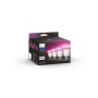 4 Becuri LED RGB inteligente Philips Hue A60, Bluetooth, E27, 6.5W ...