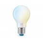 Bec LED inteligent WiZ Connected Whites A60, Wi-Fi, E27, 7W (60W), 806 lm, lumina alba (2700-6500K), compatibil Google Assistant