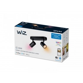 Spot LED RGB WiZ Imageo, Wi-Fi, Bluetooth, 2x4.9W, 690 lm, lumina alba si color (2200-6500K), IP20, Metal, Negru