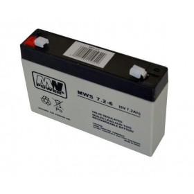 Acumulator AGM 7.2Ah 6V seria  MW Power, MWS7.2-6, terminal de conexiune F1, dimensiuni 151×35×94 mm, greutate 1,13 kg